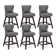 Lexys Swivel Upholstered 26'' Counter Stool with Solid Wood Frame (Set of 6)