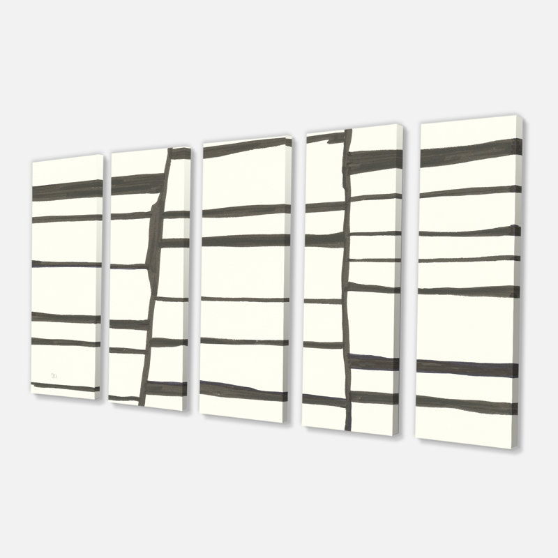 « minimaliste noir et blanc i », reproduction d’image multi-pièces sur toile