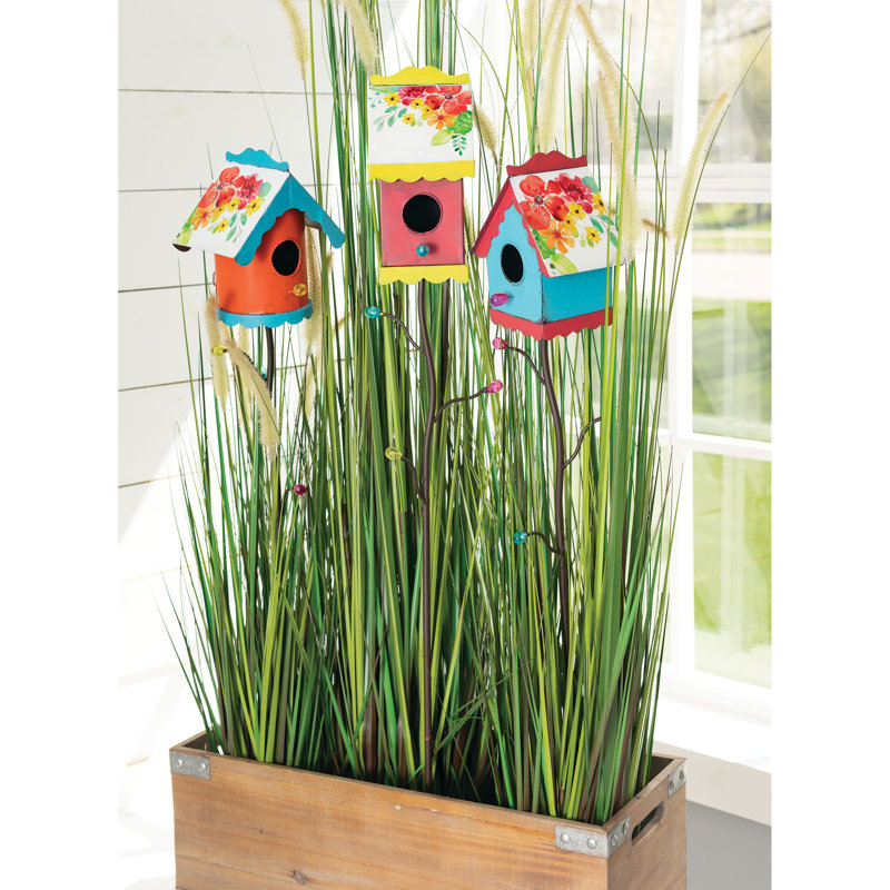 Faux Dogtail Grass in Pot, 38" H x 10" W x 10" D