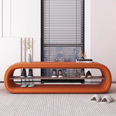 Environmental protection solid wood shoe stool