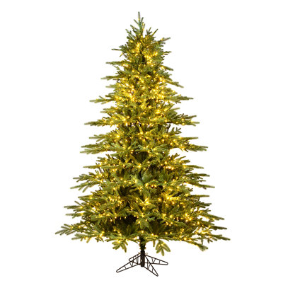 Vickerman 6.5'' X 57" Kamas Fraser Fir Artificial Christmas Tree Featuring 1200 Warm White Low Voltage 3MM LED Lights, 2775 PE/PVC Tips