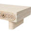 Table basse à bord arrondi avec tiroir en bois massif à motif floral, pour les petits espaces de vie, finition aux tons chauds, matériau de 39,4 po de longueur, beige et jaune, idéal pour les espaces confortables