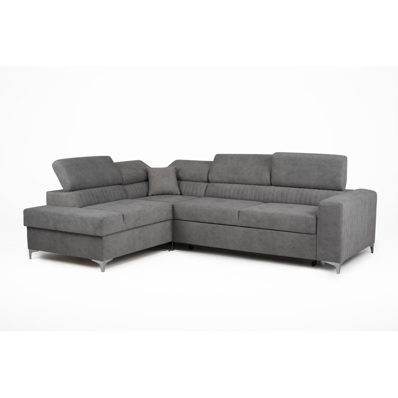 Lauren Corner Sofa Bed, Left Hand Facing, Grey