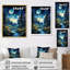 «Blue Pine Tree Midnight Serenity II», reproduction sur toile flottante-91229216-91229212