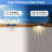 6-Pack Solar Fence Lights, Warm White LED Deck & Step Lights with Automatic On/Off, Black