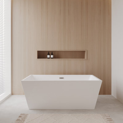 Sara 63'' x 32'' Soaking Acrylic Bathtub