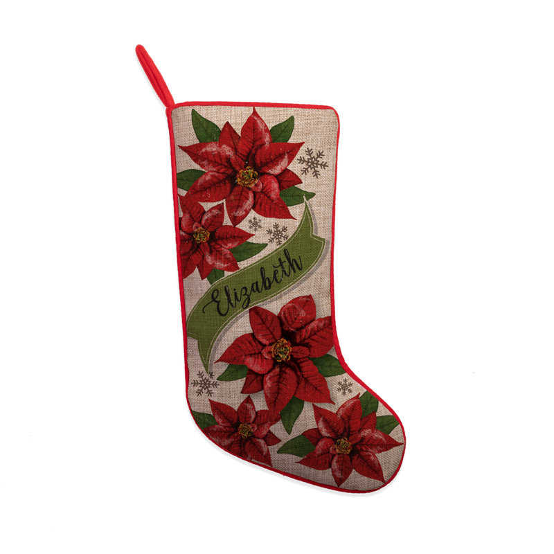 Bas de poinsettia personnalisé, Oui