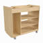 Chariot mobile en bois Bright Bright Beginnings avec compartiments de rangement verticaux et horizontaux