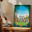 Toile, scène de jungle animée et animée avec une variété d'art mural adorable comprenant deux éléphants joyeux-1235200551
