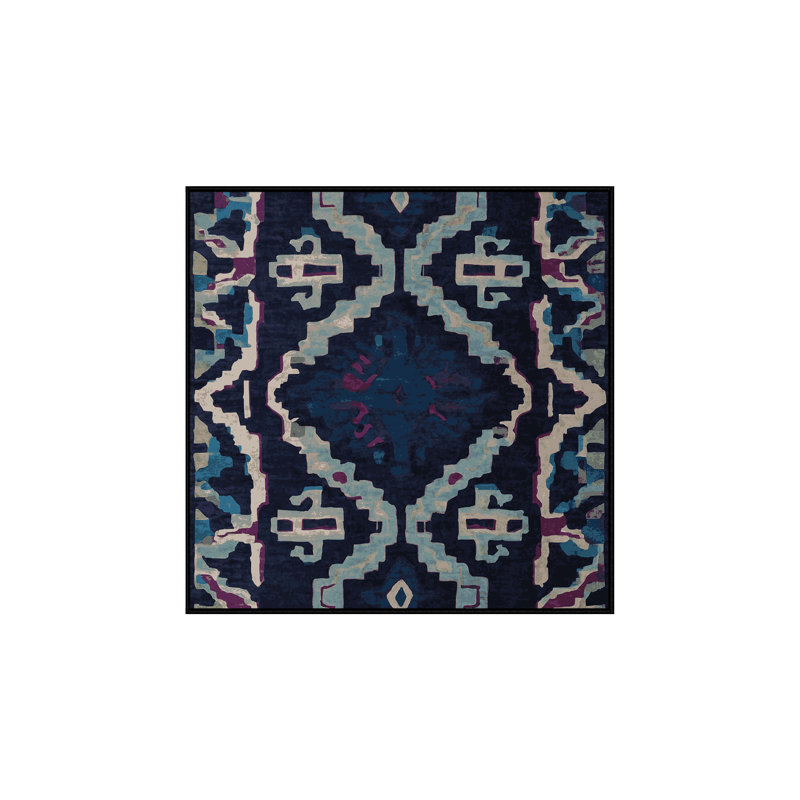 Machine Washable Gray Area Rug, Square 3'