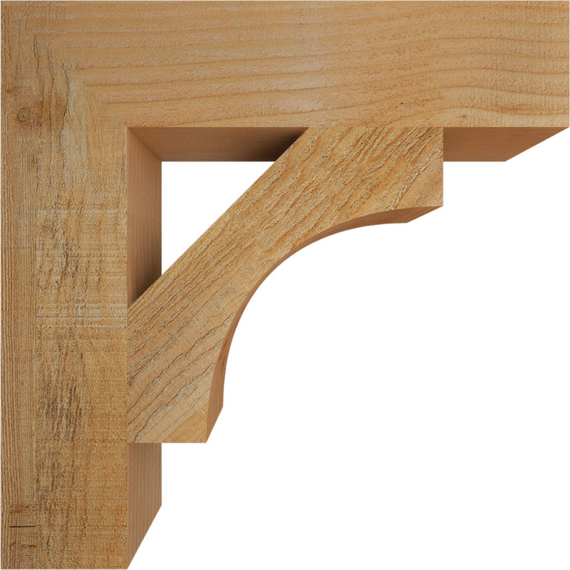 Westlake H W D Wood Bracket / Corbel, Douglas Fir (Rough Sawn), 18" H x 4" W x 18" D