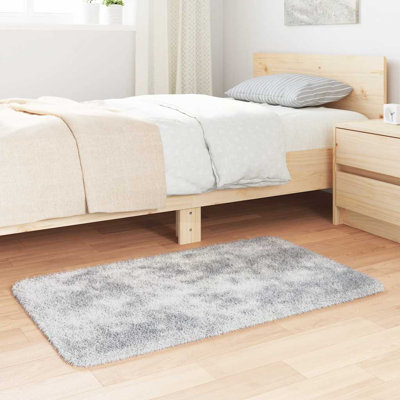 Shaggy Rug High Pile NAVARRA Light Grey Polyester