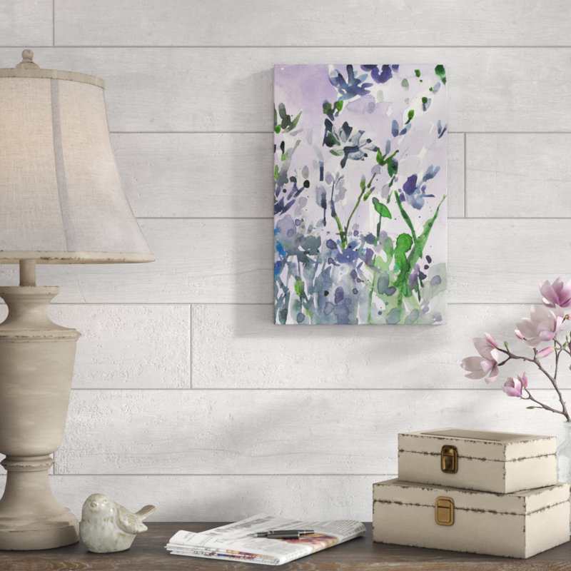 «Garden Moment II», peinture sur toile, H 18 po x l 12 po