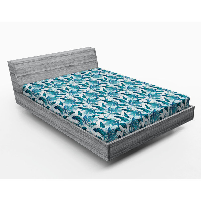 Microfiber Floral Fitted Sheet, Full Fitted Sheet