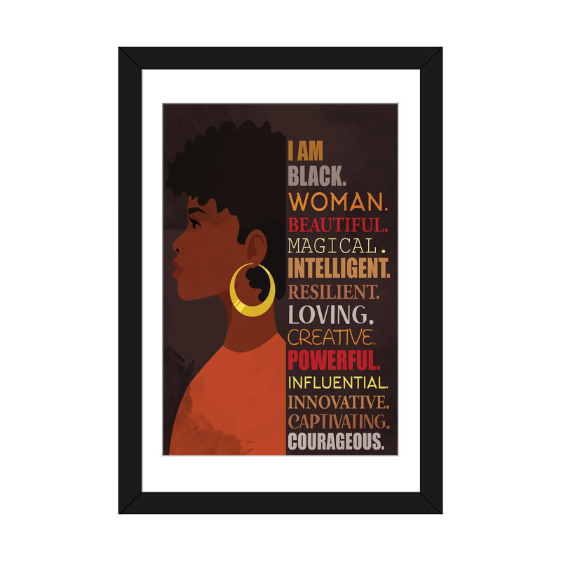 «I Am» par Kimberly Allen, reproduction d'art sur toile tendue, H 32 po x l 24 po x P 1 po, Cadre noir