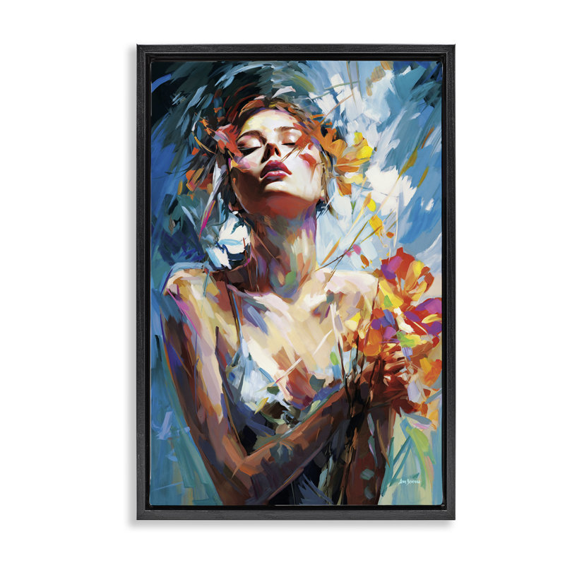 Art mural sur toile Whisper Of Your Name, Cadre flottant noir de jais, H 25 po x l 17 po