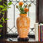 14" Bright Yellow Tung Chi Vase-1022434120