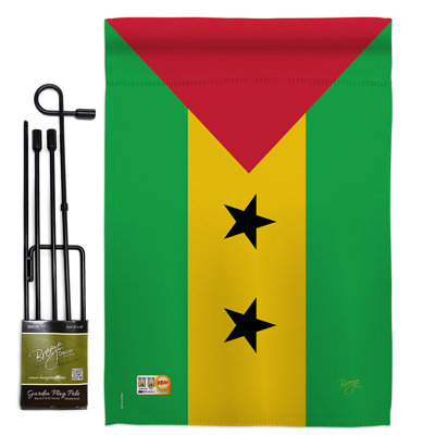 Double Sided 18.5'' H x 13'' W Polyester Flag Set