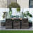 Jarhia 10 - Person Wicker Patio Dining Set with Rectangular Table , Cushions Included-71663840-72041102