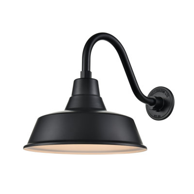 Kaden 1-Light Classic Warehouse Shade Satin Black