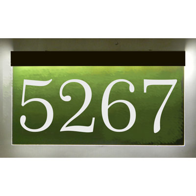 Plaque d'adresse 1 ligne à DEL avec lumière de paysage