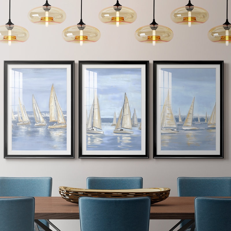 NAUTICAL Series IV - Impression sur mesure encadrée de qualité supérieure - 3 pièces, H 21 po x l 30 po