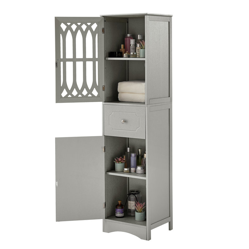 Grande armoire de salle de bain, Gris