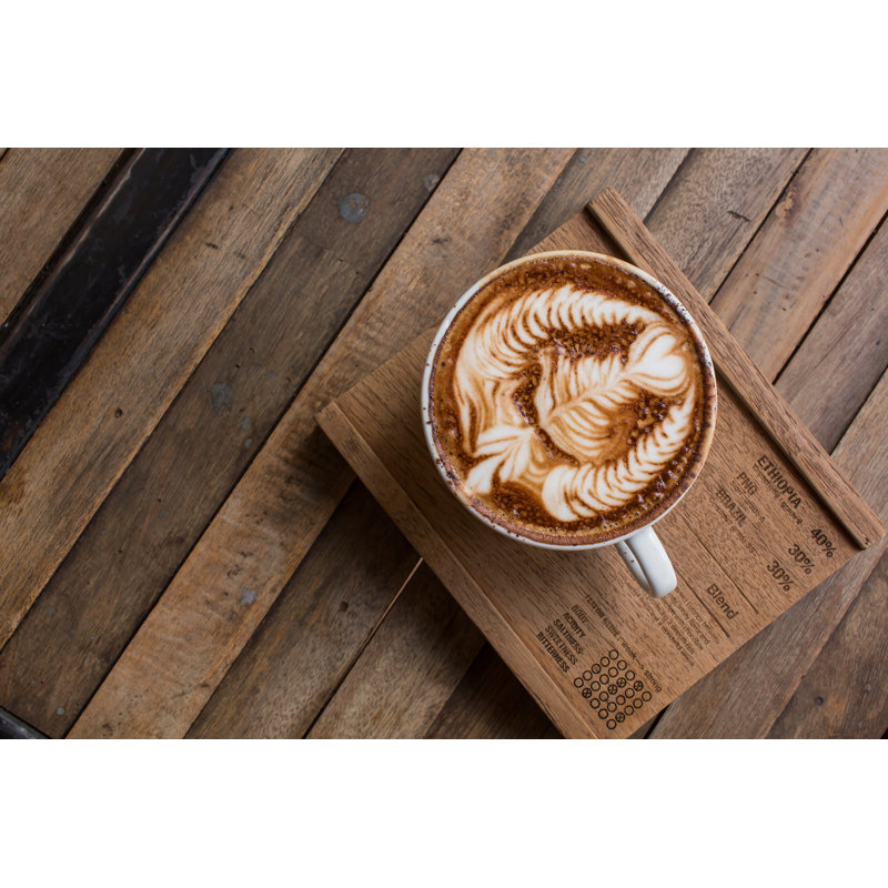 Cup Of Hot Latte by Nutnarin - Wrapped Canvas Print, 30cm H x 46cm W