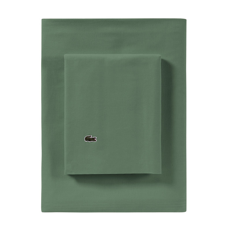 Ensemble de 2 taies d'oreiller en coton Lacale Lacale, standard, vert lierre, Taie d’oreiller standard, Vert lierre