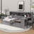 Wooden  Daybed Equipped With Storage Shelves, A Multi-Functional Design Including Two Storage Drawers, And A Study Desk-1762235004