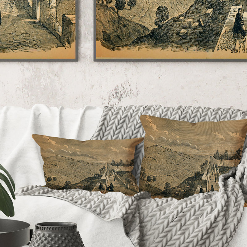 Coussin décoratif rétro 12 "x 20" Christian Vintage