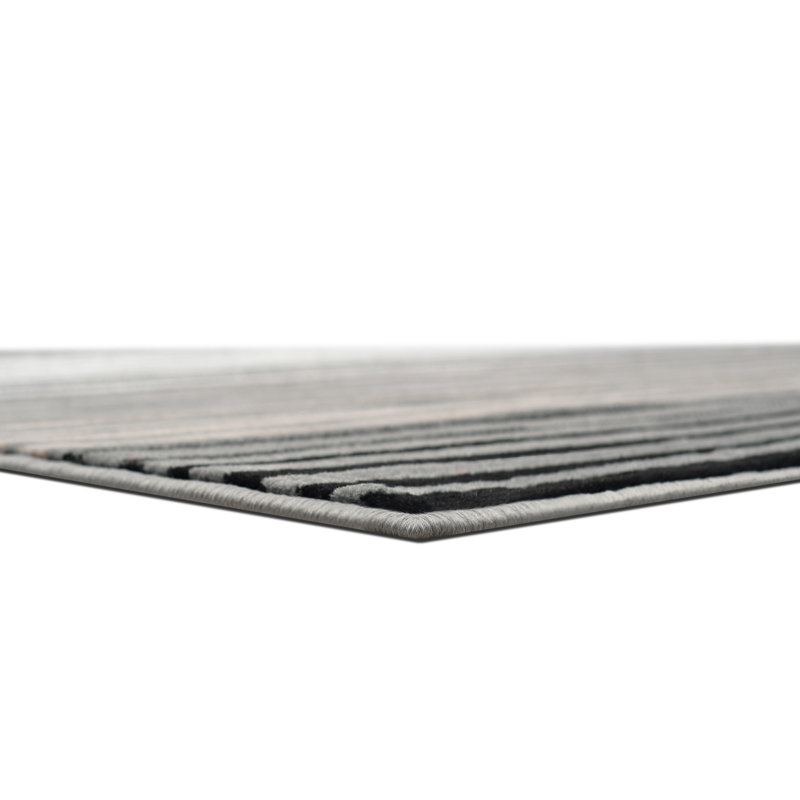 Striped Indoor Rug, Rectangle 5' x 6'11"