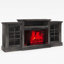 Meuble télé 70 po pour téléviseur de 75 po et moins avec rangement et tablettes réglables, noir-888739224-903817461