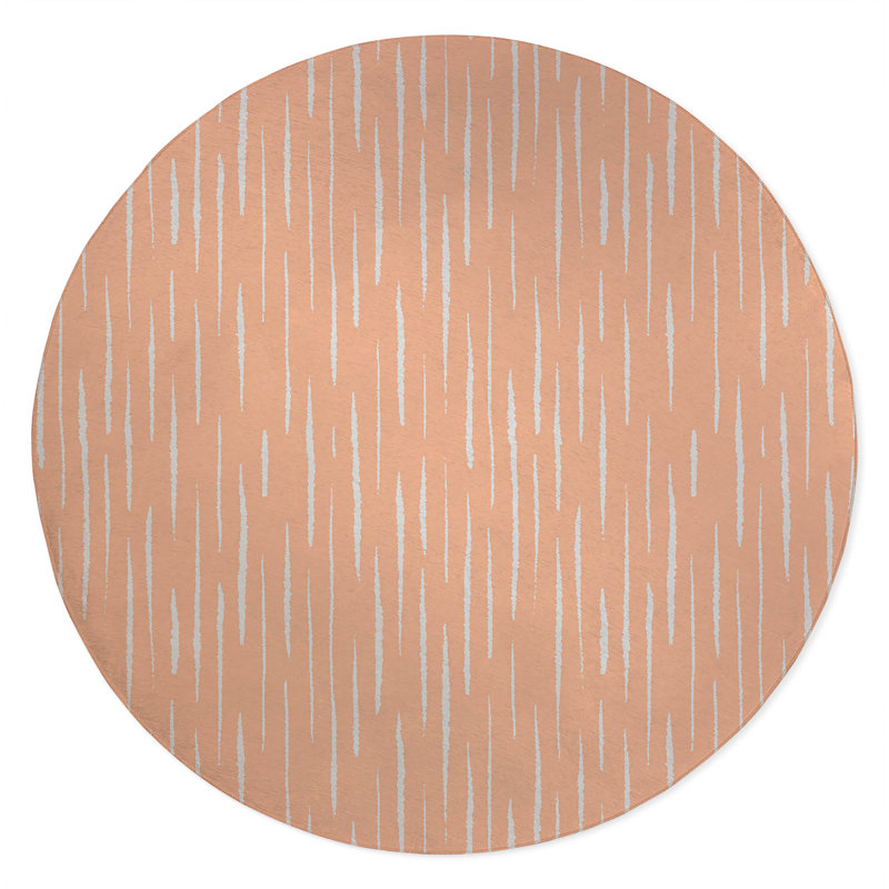 Lak Non-Slip Outdoor Rug, Round 5'