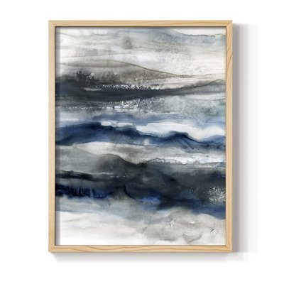 «Ocean Profondeurs», reproduction encadrée - bois massif