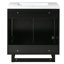 Ensemble de meuble-lavabo 60,2 po en bois massif avec lavabo et armoire-1302691877