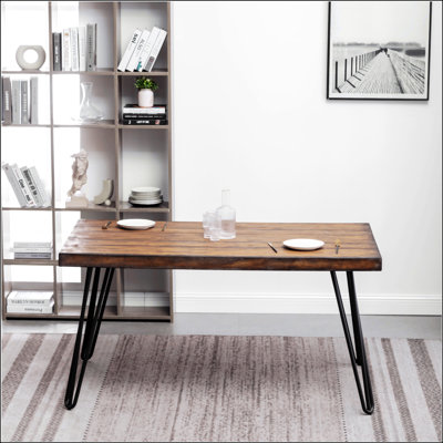 Industrial Metal Hairpin Design Dining Table