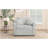 Chenille Convertible Sleeper Chair with Adjustable Backrest, 3 IN 1 Lounger Chair Turns Into Bed, Single Bed for Living Room, Gray-1083245886