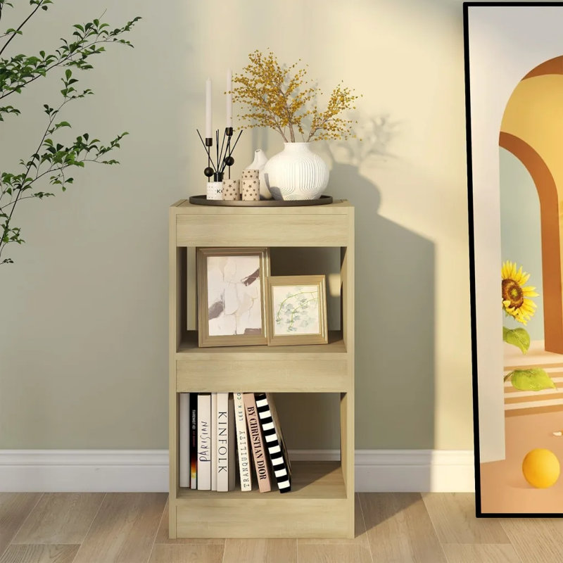 Book Cabinet/Room Divider, Sonoma Oak, (2 Shelves) 72cmH x 40cmW x 30cmD