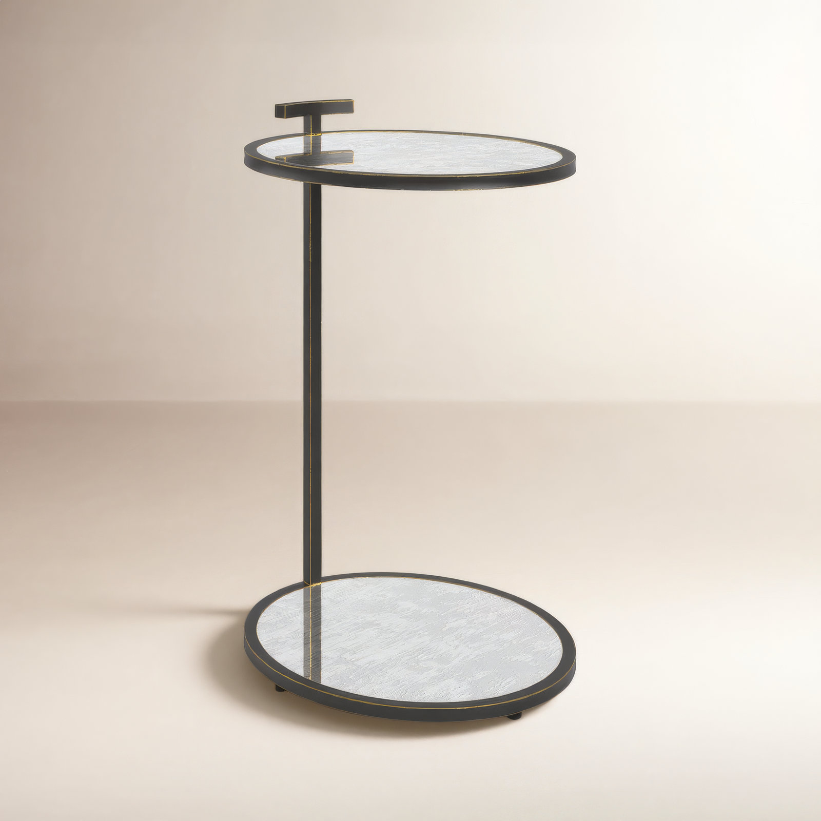 Erma 16" End Table, Metallic Gray