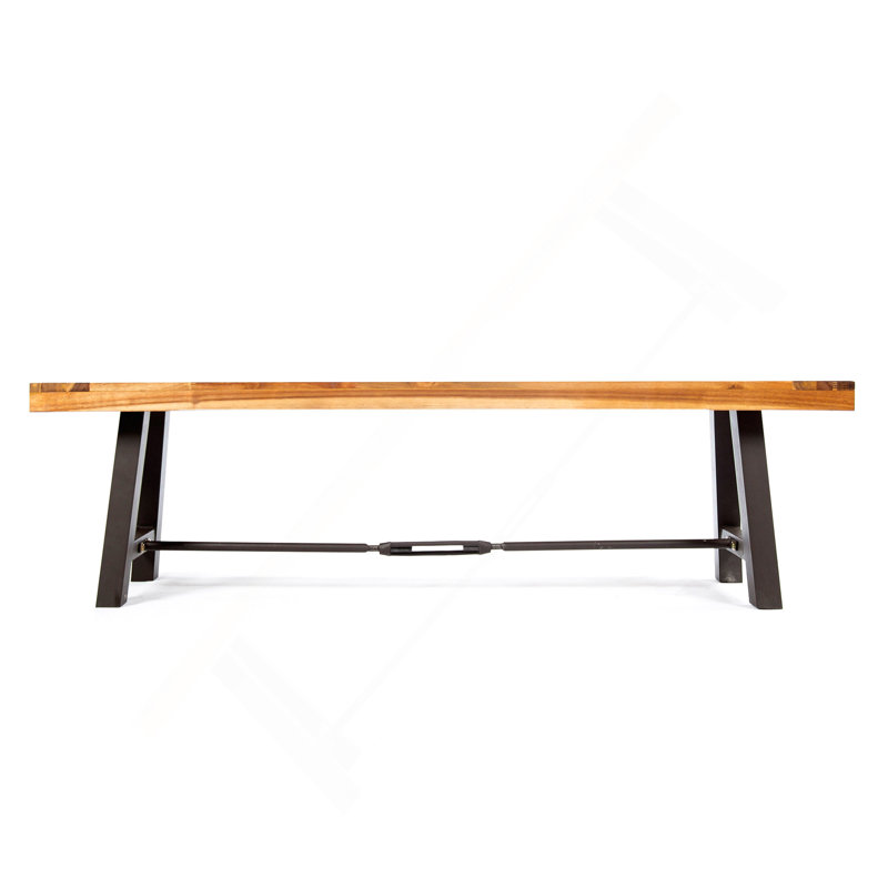 Banc de salle à manger en bois d'acacia, banc de patio sans dossier