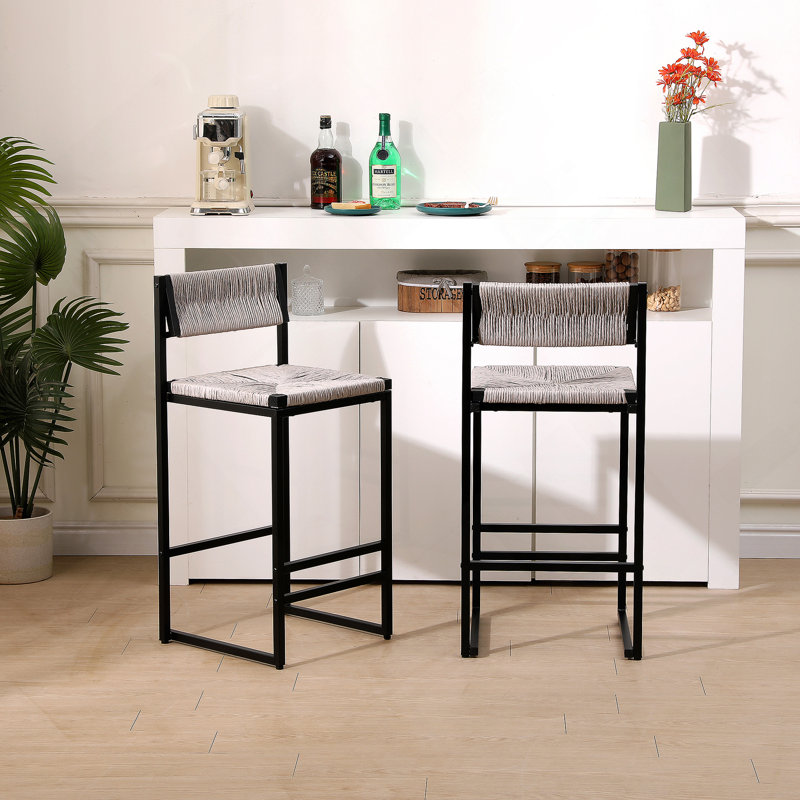 Upholstered Chenille Counter Stool
