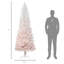 Sapin de Noël artificiel 7 'avec lumières réalistes et base en acier 7'-245293191