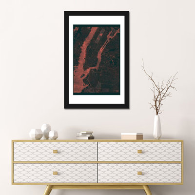 «New York Infrared Urban Blueprint Map», impression sur toile