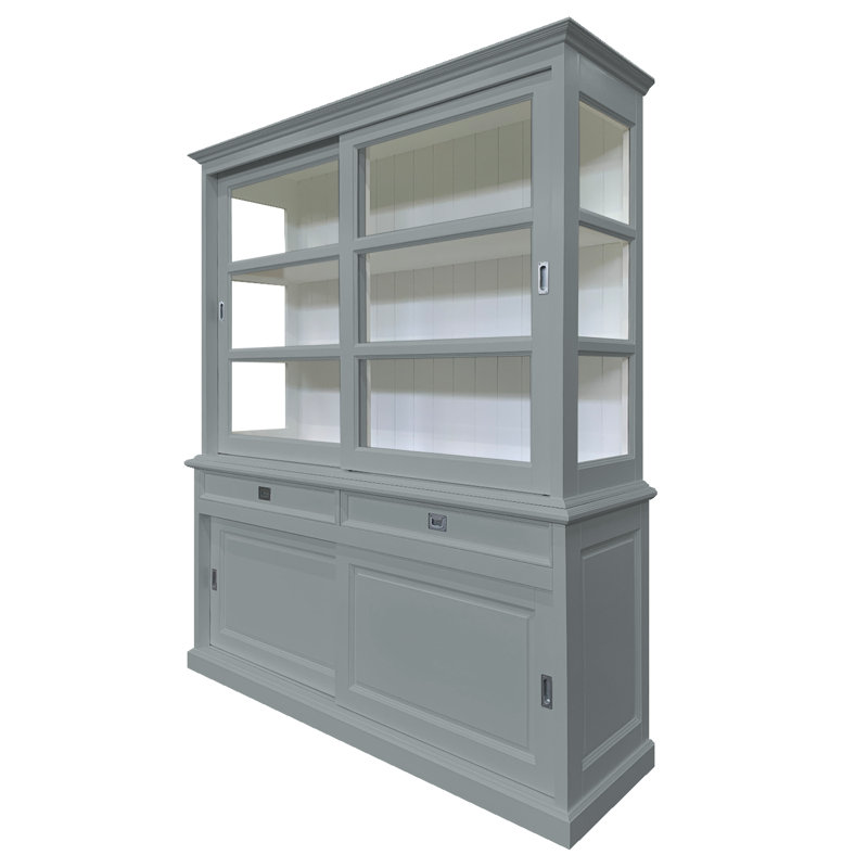 Tatum 188 cm W Display Cabinet, Traffic Grey
