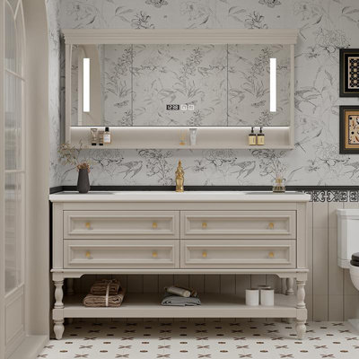 American-style retro smart bathroom cabinet
