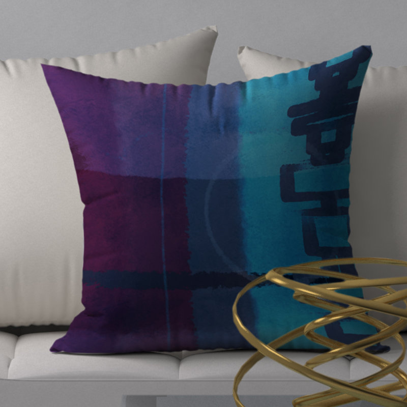Housse de coussin décoratif carrée en sping effervescente/insert, 18 po x 18 po