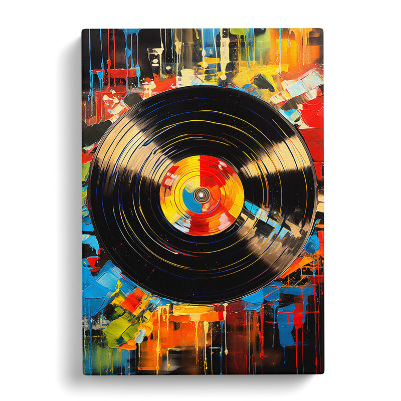 Vinyl Record No.3 - Wrapped Canvas, 60cm H x 40cm W x 3cm D