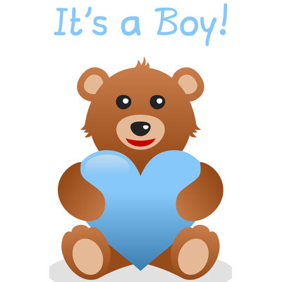 Accroche en carton teddy ours the garçon