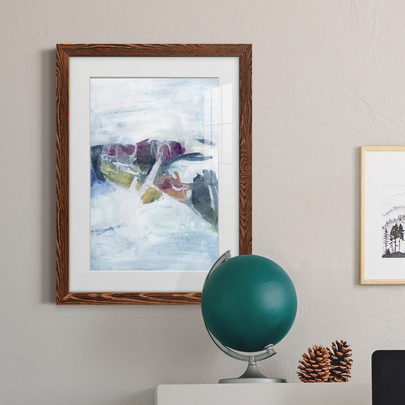 Glide on Ice I - peinture encadrée, Cadre en érable, H 24 po x l 20 po x P 1 po